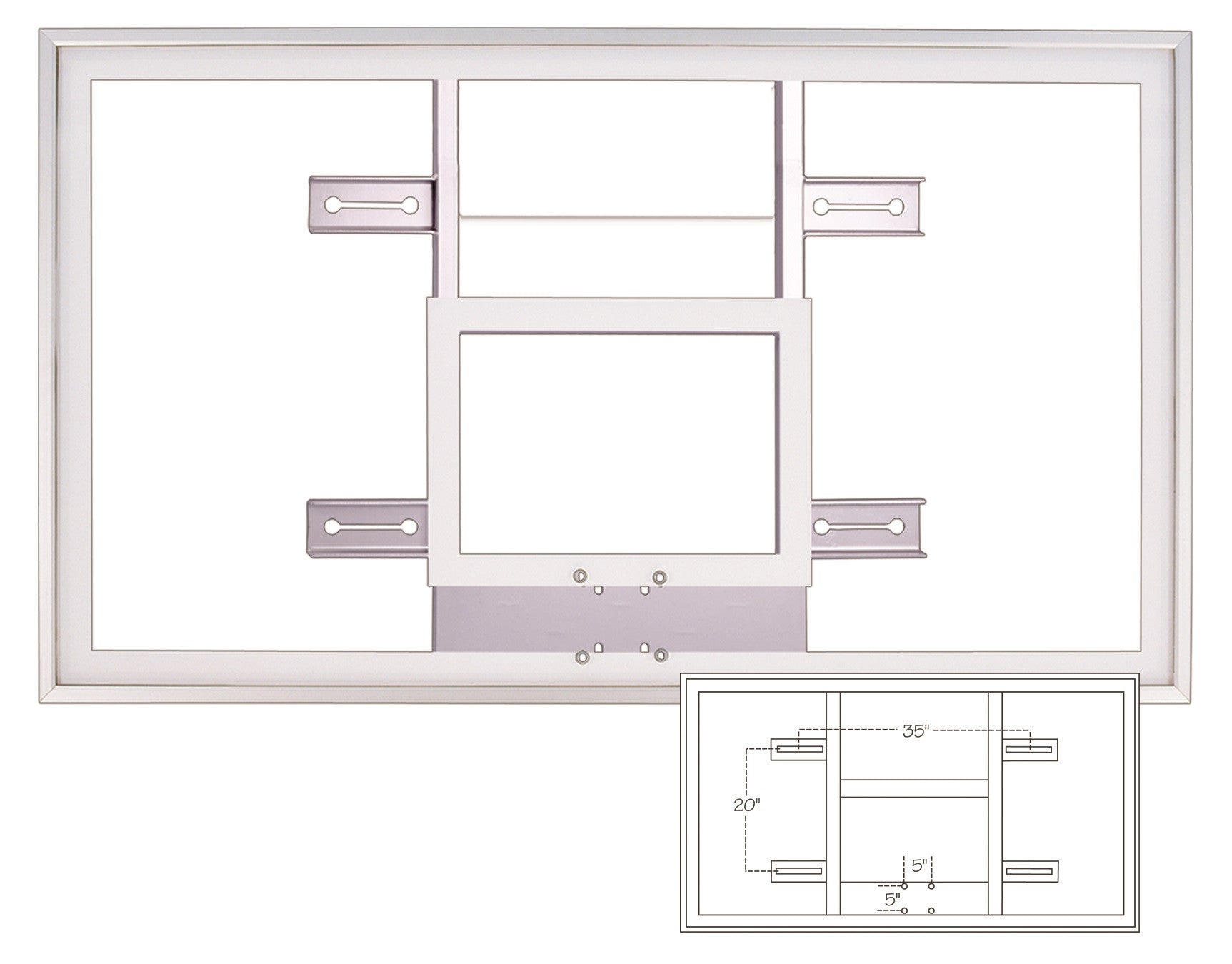First Team Acrylic Backboard 42 x 72 inch-FT222H