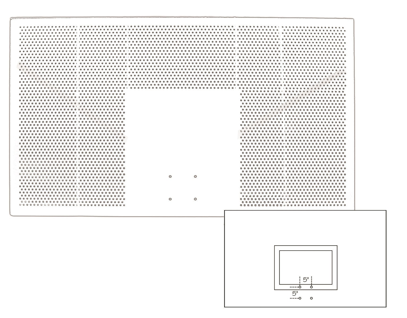 First Team Aluminum Backboard 42 x 72 inch-FT267