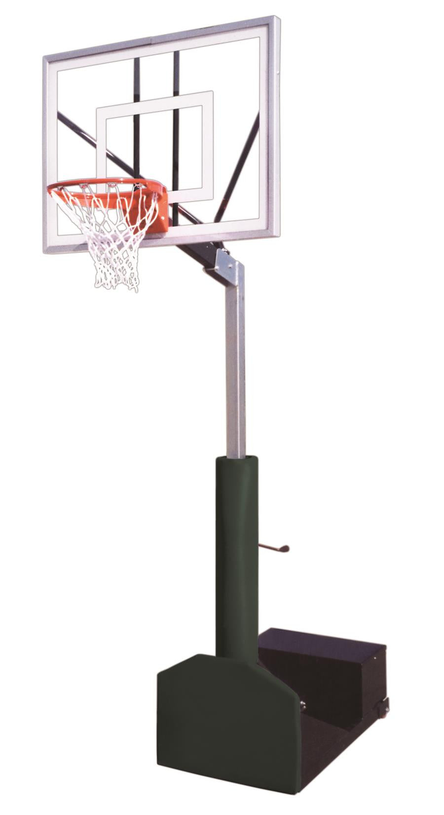 First Team Rampage Turbo Adjustable Portable Basketball Hoop 54 inch Tempered Glass
