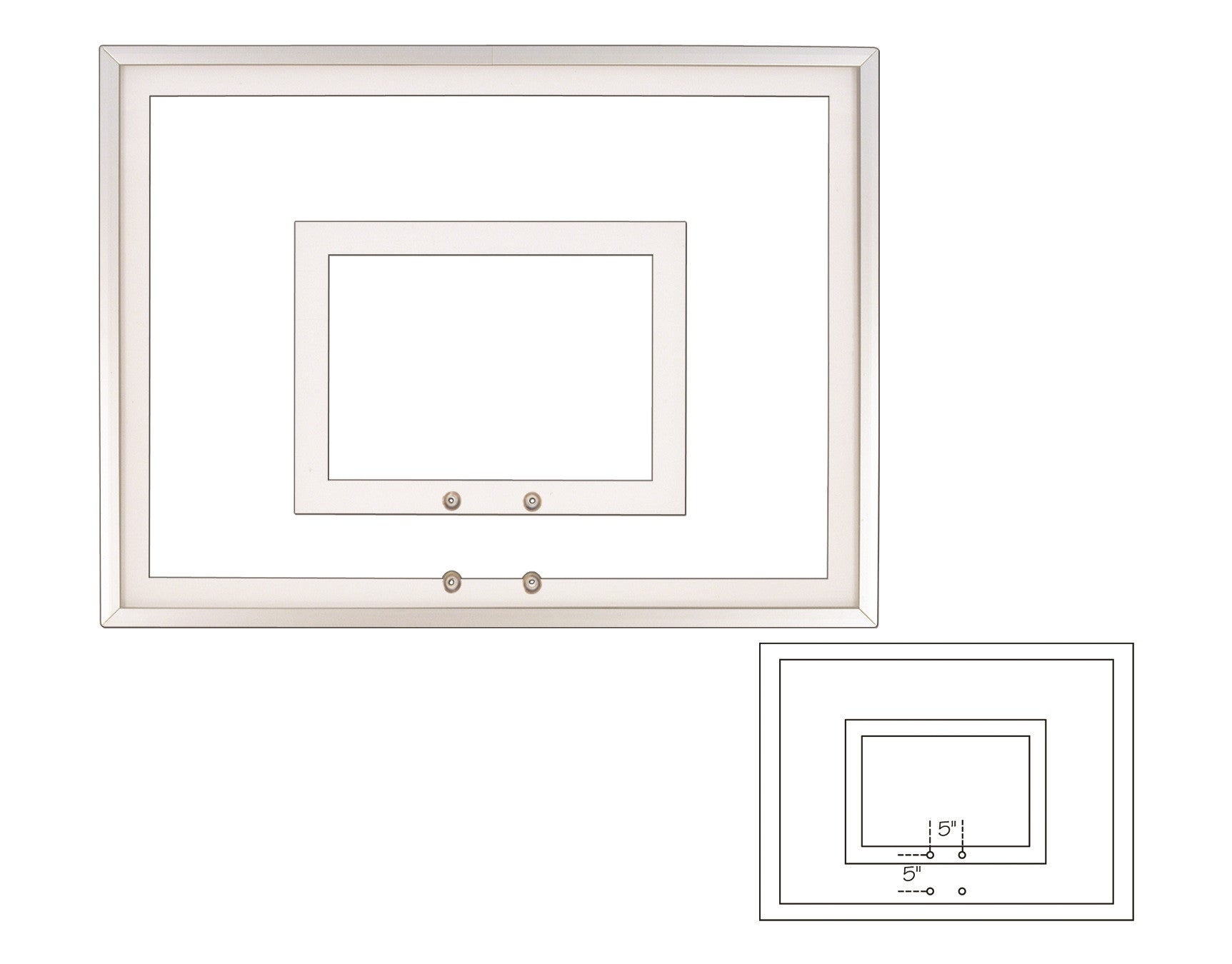 First Team Tempered Glass Backboard 36 x 54 inch-FT216