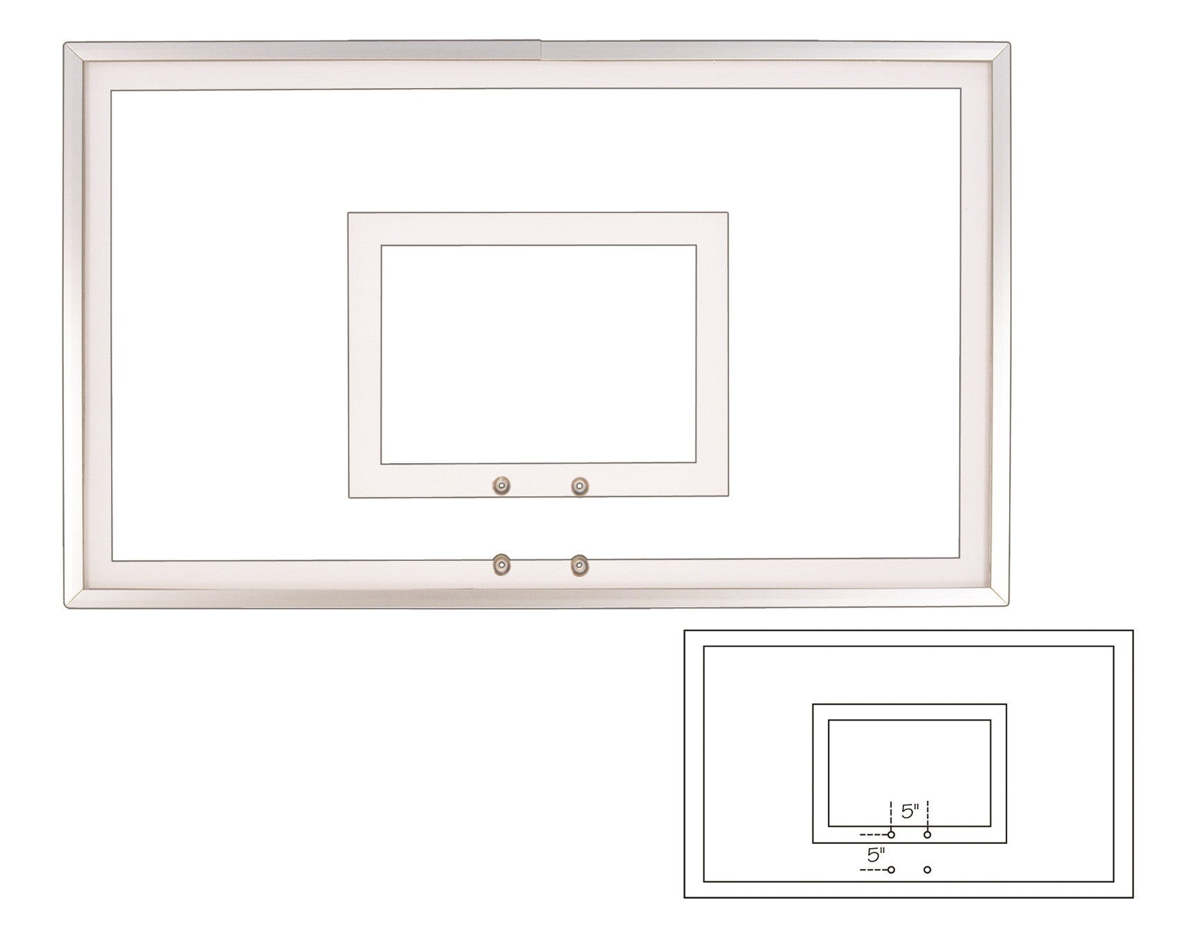 First Team Tempered Glass Backboard 36 x 60 inch FT221