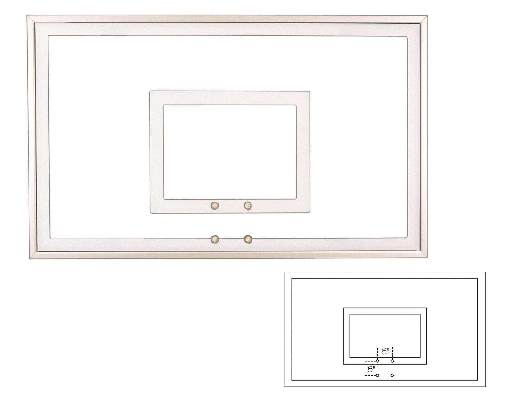 First Team Tempered Glass Response Backboard 36 x 60 inch-FT230