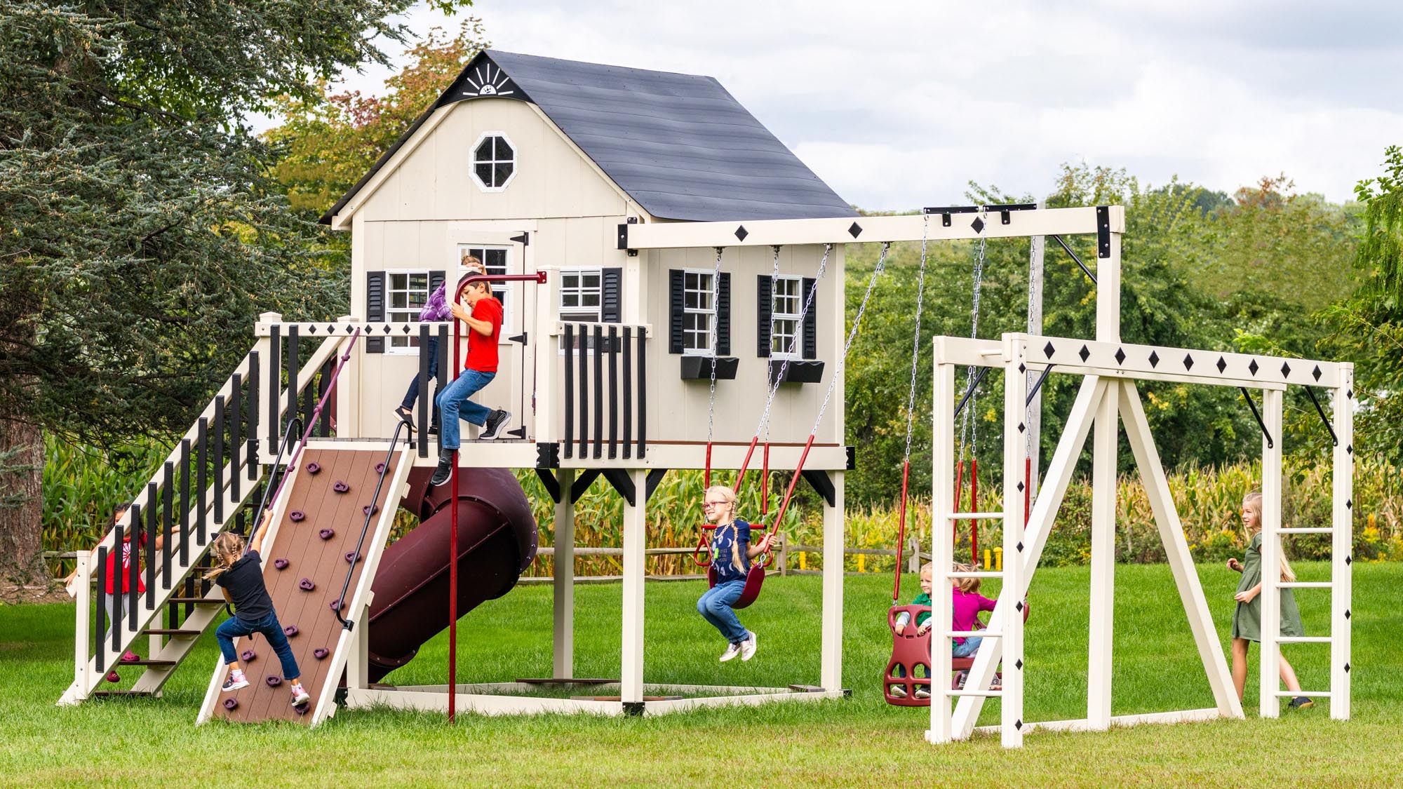 King Swings The Palace Vinyl Swing Set