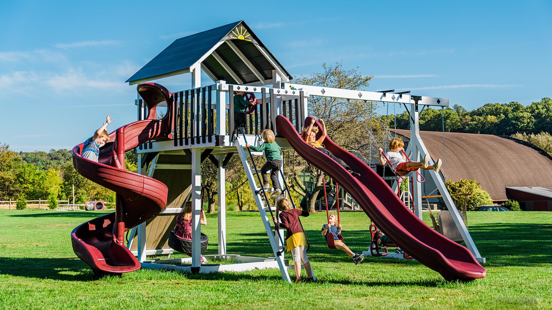 King Swings Wave Rider Vinyl Swing Set