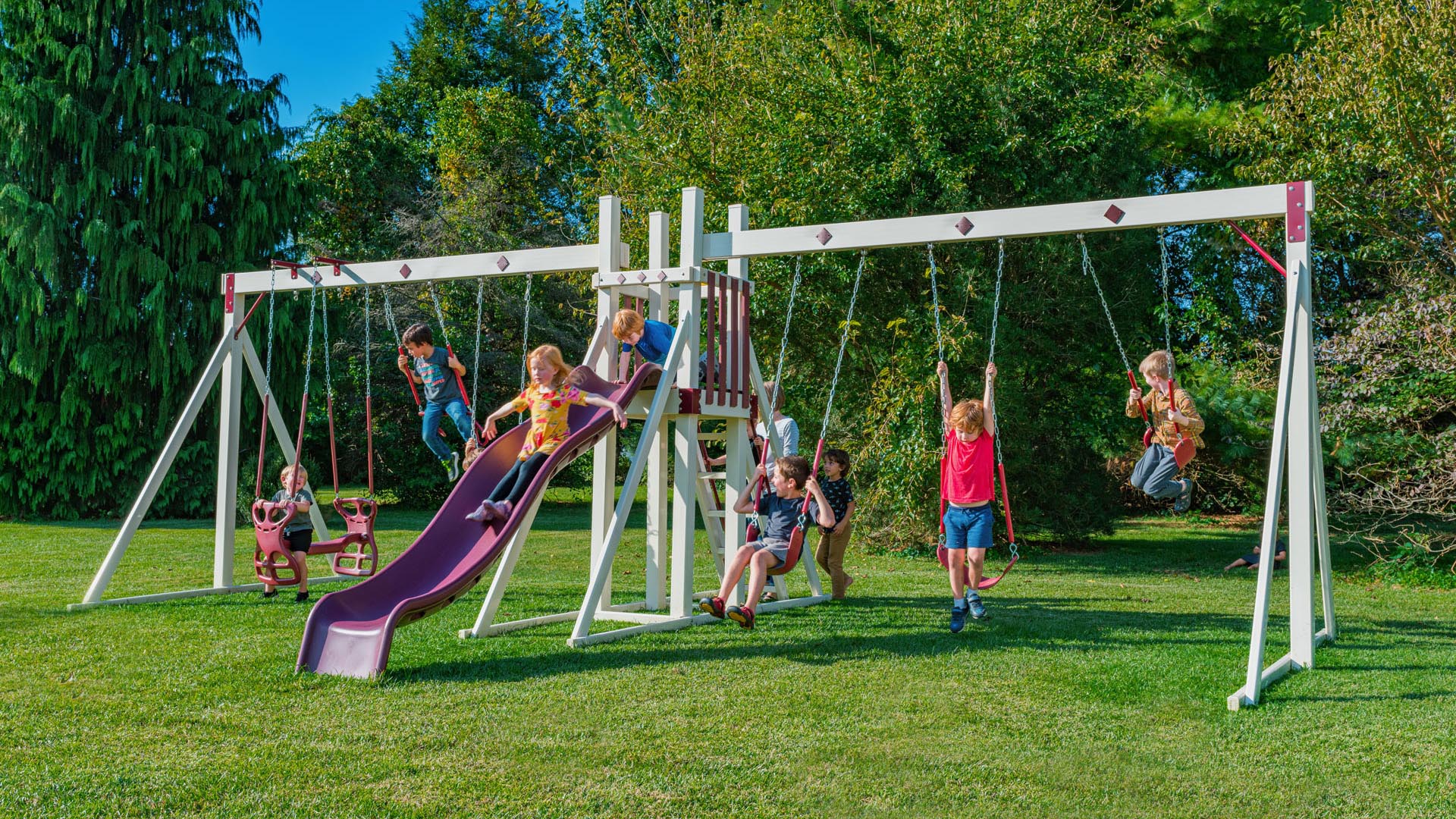 King Swings Wish Bears Dream Vinyl Swing Set