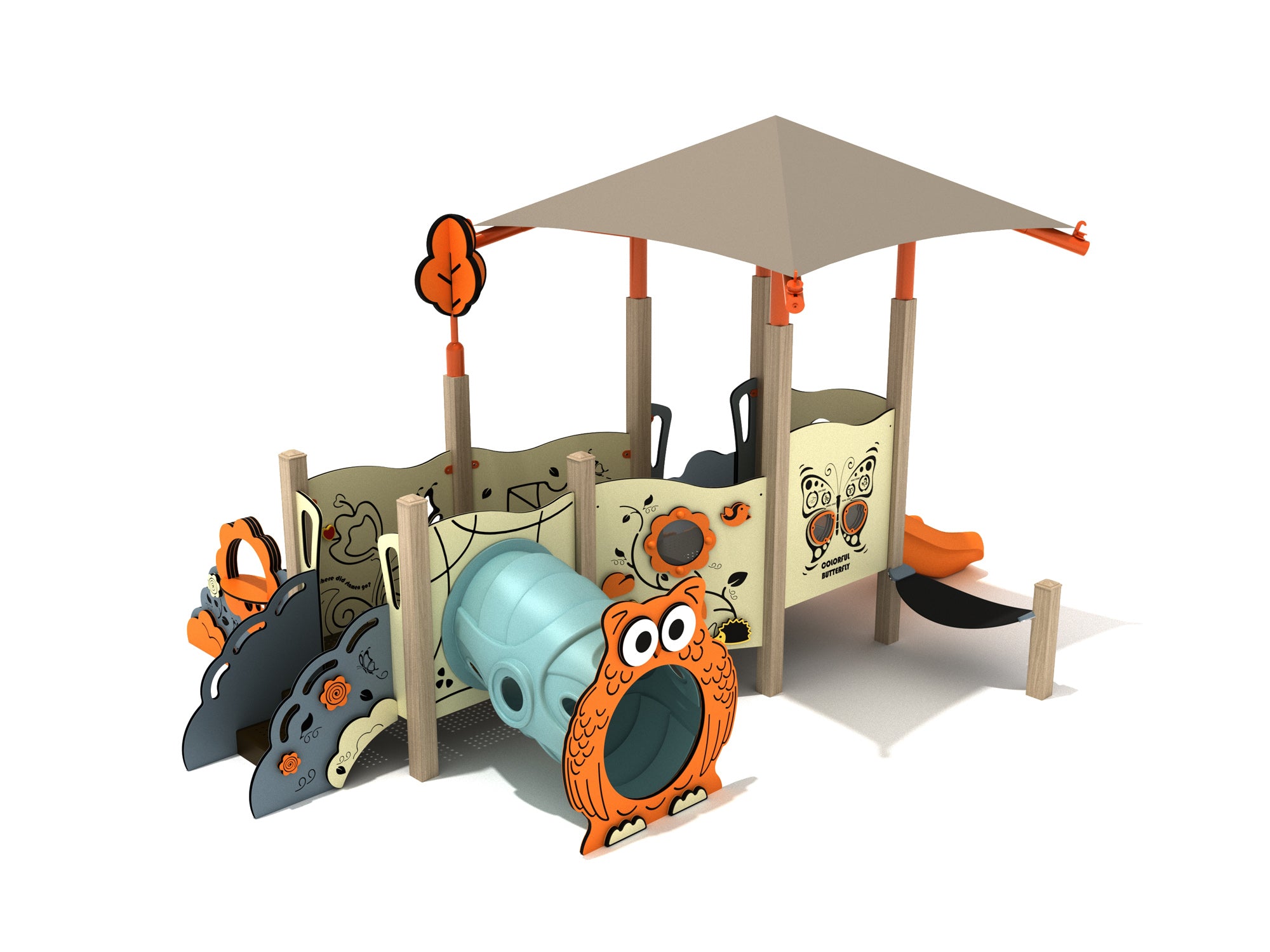 Playground Equipment Fuschia Canopy Mini Play Structure