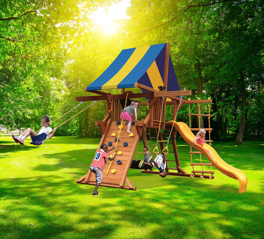 Playground One Deluxe Playcenter Double Swing Arm