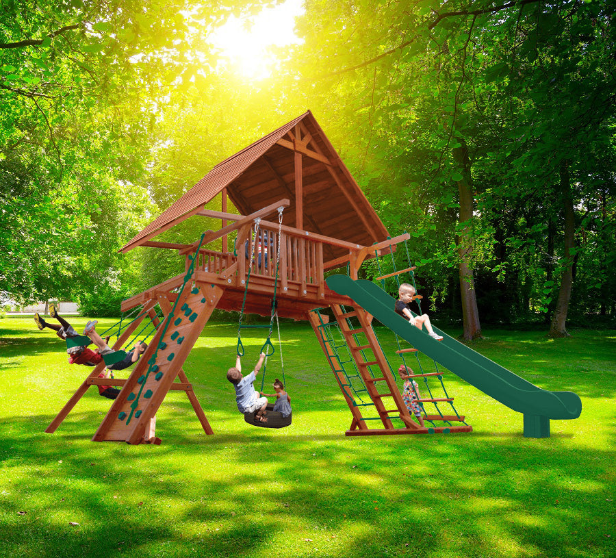 Playground One Extreme Playcenter with Wood Roof