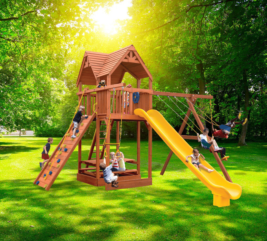 Playground One Supreme Fort Combo 2 XL W/ Wood Roof