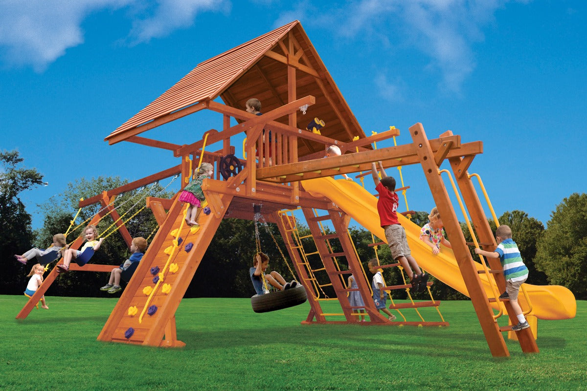 Playground One Supreme Playcenter Combo 3 with Wood Roof