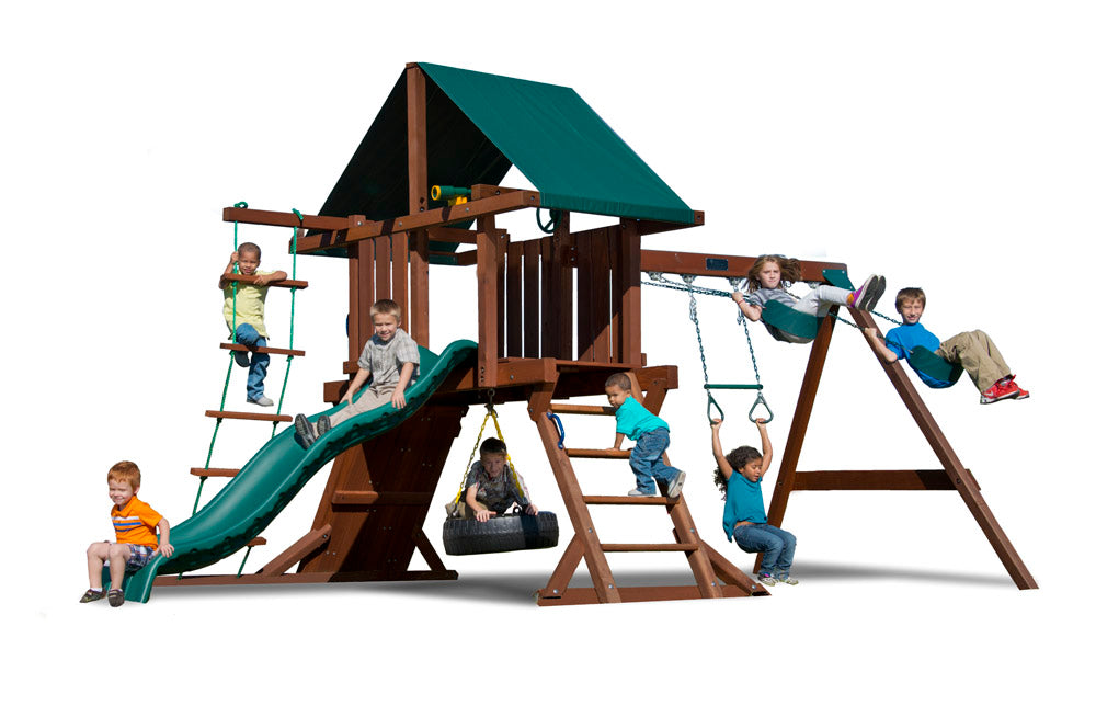 Playnation Two Ring Wooden Swing Set