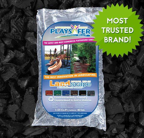 Playground Surfacing Rubber Mulch - Black (Dyed-Solid)