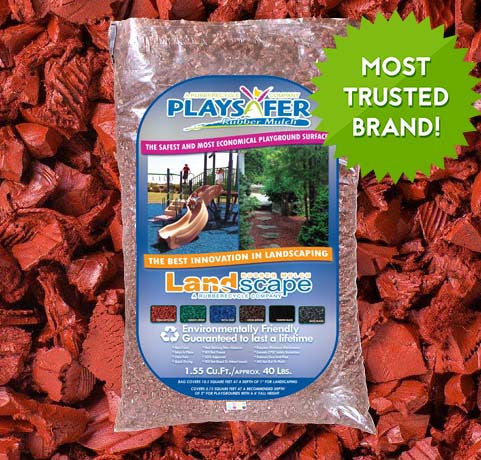 Playground Surfacing Rubber Mulch - Red