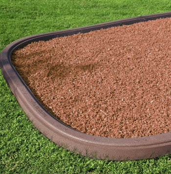 PLAYGROUND SURFACING FLEXIBLE RUBBER PLAYGROUND BORDER - HEAVY DUTY 4"x6'x4"