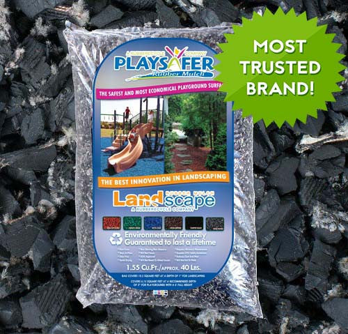 Playground Surfacing Rubber Mulch - Black
